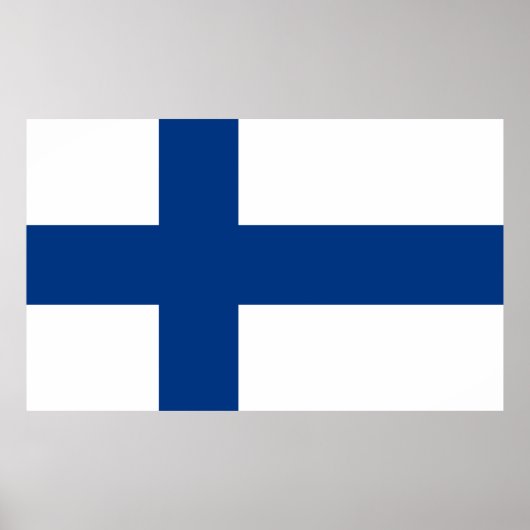 Poster du drapeau finlandais (Finlande) (Devant)