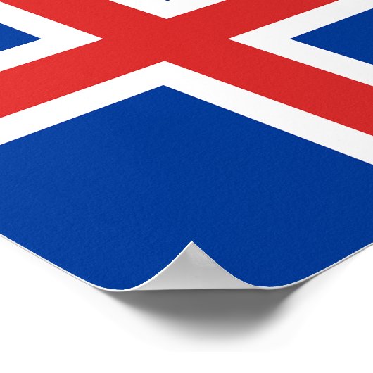 Poster du drapeau islandais (Coin)