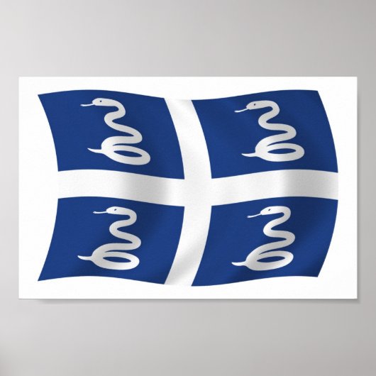 Poster du drapeau martiniquais (Devant)