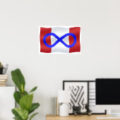 Poster du drapeau Metis Canada Drapeau Metis Souve (Bureau à domicile)