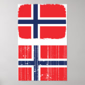Poster du drapeau norvégien (Devant)
