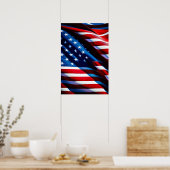 Poster du drapeau patriotique USA (Cuisine)