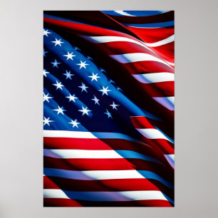 Poster du drapeau patriotique USA