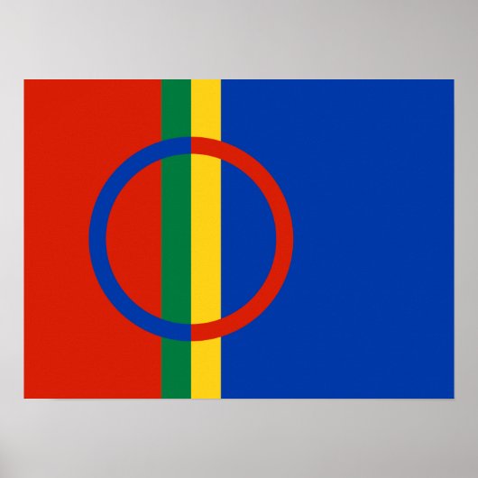 Poster du drapeau sami (Devant)