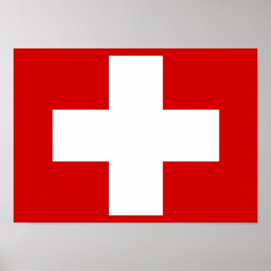 Poster du drapeau suisse (Devant)