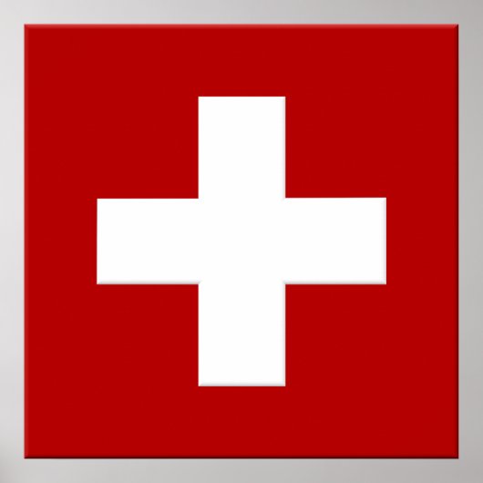 Poster du drapeau suisse en 3D (Devant)