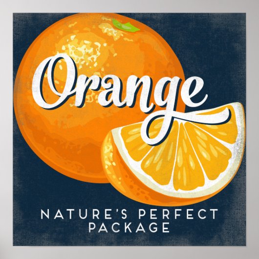 Poster du Étiquette de fruits Vintages orange (Devant)