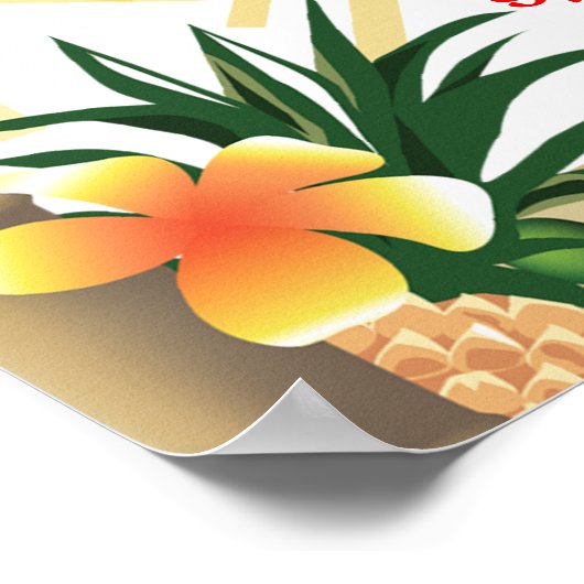 Poster du Faire-part du parti Luau (Coin)