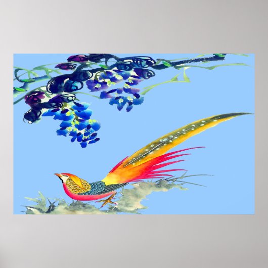 Poster du faisan debout dessin 3 (Devant)