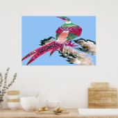 Poster du faisan debout dessin 4 (Cuisine)