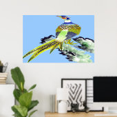 Poster du faisan debout dessin 5 (Bureau à domicile)