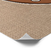 Poster du fer à cheval et du cheval Faux Burlap (Coin)