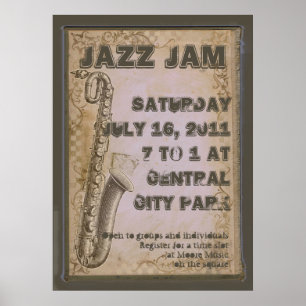 Poster du festival de musique de jazz personnalisa