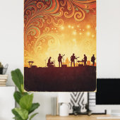 Poster du Festival de musique les années 70 psyché (Bureau à domicile)