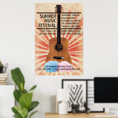 Poster du festival de musique rétro (Bureau à domicile)