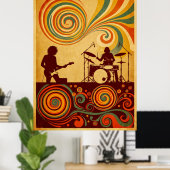 Poster du Festival Psychedélique Hippie Era les an (Bureau à domicile)