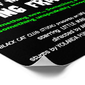 Poster du film d'horreur de chat Zombie, Vert, tai (Coin)