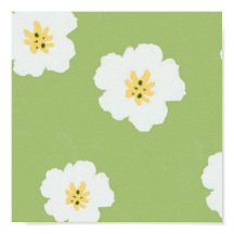 Poster du Fleur sauvage botanique Green Retro