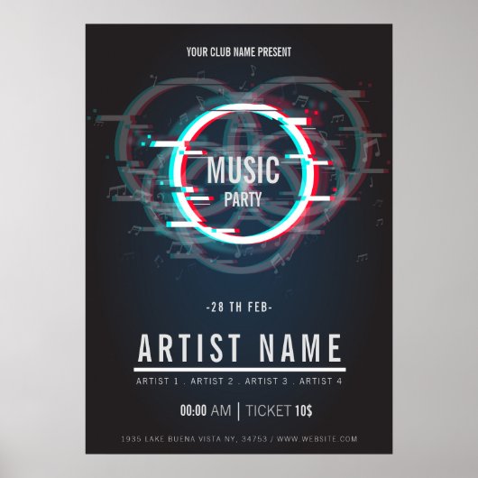 Poster du flyer de la soirée musique moderne Faire (Devant)