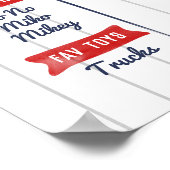 Poster du garçon 1er baseball Anniversaire Milston (Coin)