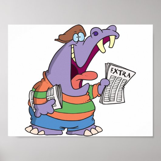 Poster du garçon du journal Hippo (Devant)