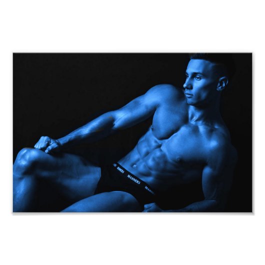 Poster du garçon en bleu Hot Guy (Devant)