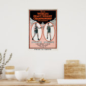 Poster du Gene vintage Tunney vs Jack Dempsey (Cuisine)