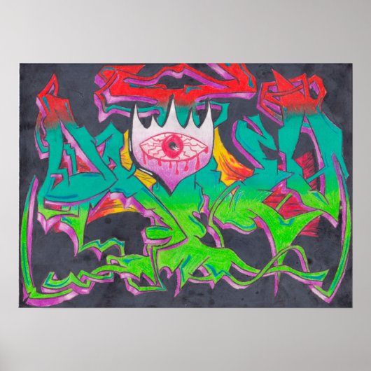 Poster du Graffiti Evil Eye (Devant)