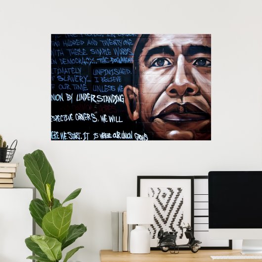 Poster du Graffiti Obama (Bureau à domicile)