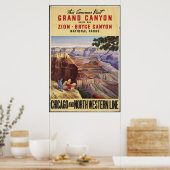 Poster du Grand Canyon Vintage voyage et imprimés  (Cuisine)