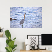 Poster du Grand Héron bleu (Bureau à domicile)