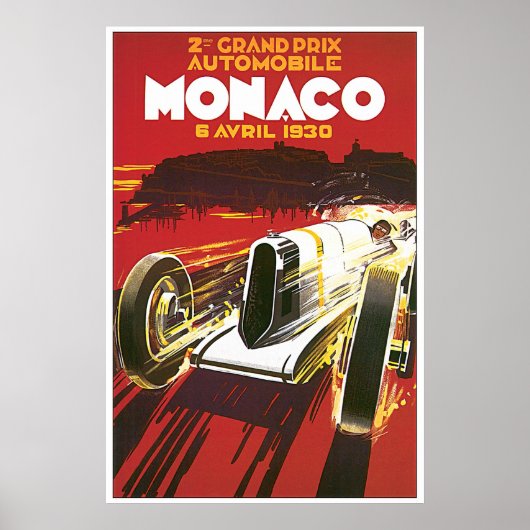 Poster du Grand Prix de Monaco 1930 (Devant)