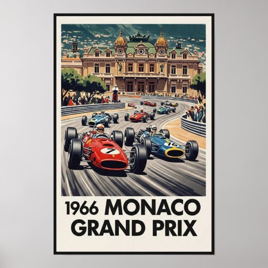 Poster du Grand Prix de Monaco 1966 (Devant)