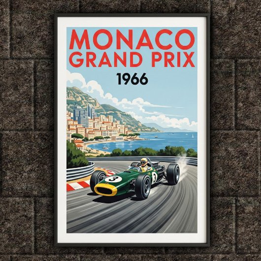 Poster du Grand Prix de Monaco 1966