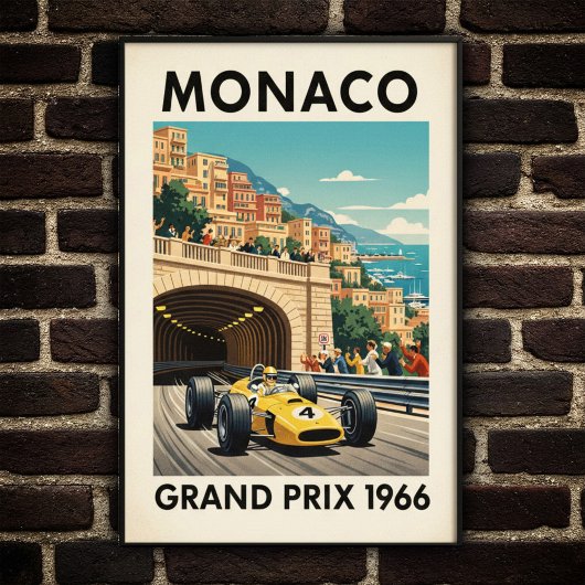Poster du Grand Prix de Monaco 1966