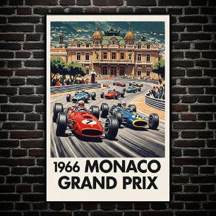 Poster du Grand Prix de Monaco 1966