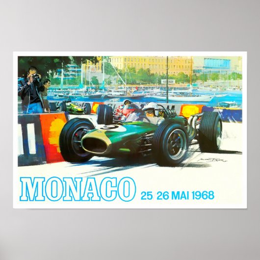 Poster du Grand Prix de Monaco 1968 (Devant)