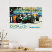 Poster du Grand Prix de Monaco 1968 (Imprimer jusq (Cuisine)