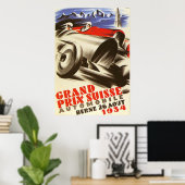 Poster du Grand Prix de Suisse 1934 (Bureau à domicile)