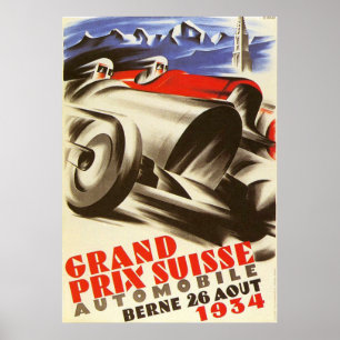 Poster du Grand Prix de Suisse 1934