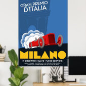 Poster du Grand Prix d'Italie 1937 (Bureau à domicile)