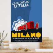 Poster du Grand Prix d'Italie 1937 (Cuisine)