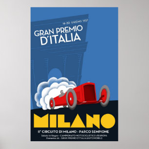 Poster du Grand Prix d'Italie 1937