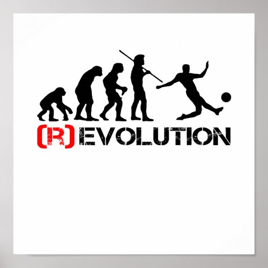 Poster du graphique de l'évolution du football / r (Devant)