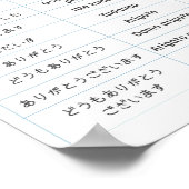 Poster du graphique de voeux japonais (Coin)