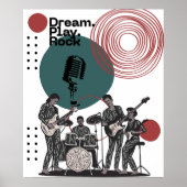 Poster du groupe rock des années 80 (Devant)