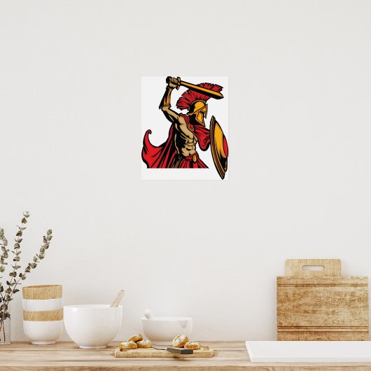 Poster du guerrier spartiate (Cuisine)