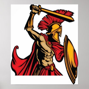 Poster du guerrier spartiate