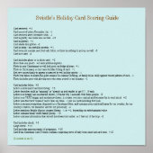 Poster du guide de notation des cartes de vacances (Devant)