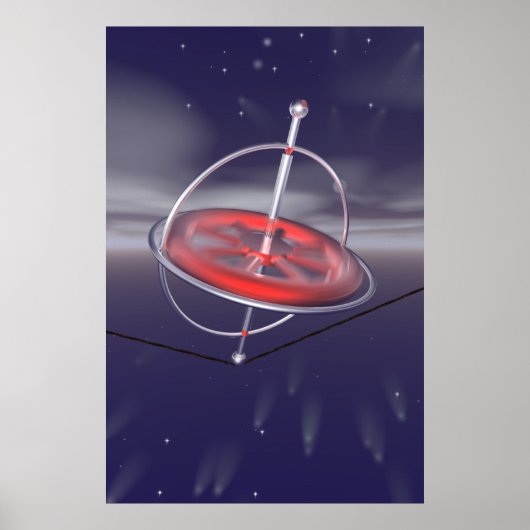 Poster du gyroscope en rotation (Devant)